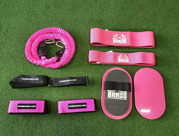 The X Bands pink Home Workout Kit