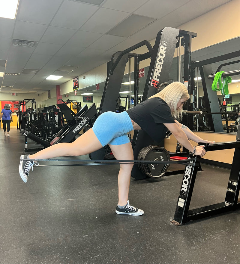 Posterior chain/lower body using long band
