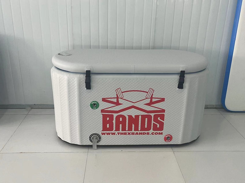 The X Bands Portable insolated cold plunge with lid