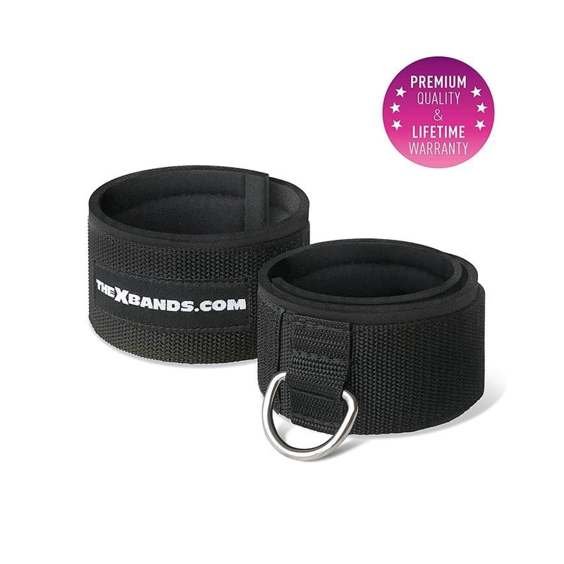 2 Neoprene padded Velcro ankle strap attachments - The X Bands