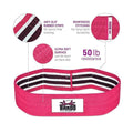 The X Bands booty bands S/M / PINK Ultra Comfortable Non Slip Fabric Booty building bands Level 4