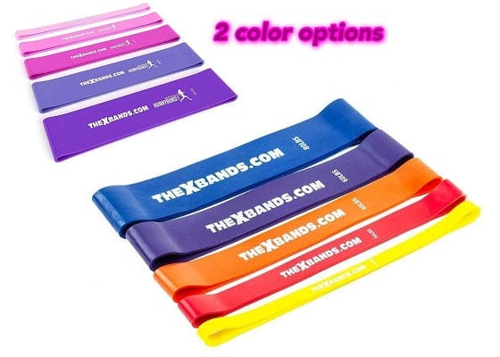 The X Bands Exercise Bands 12" Booty Building Bands Deluxe Full Set of 5