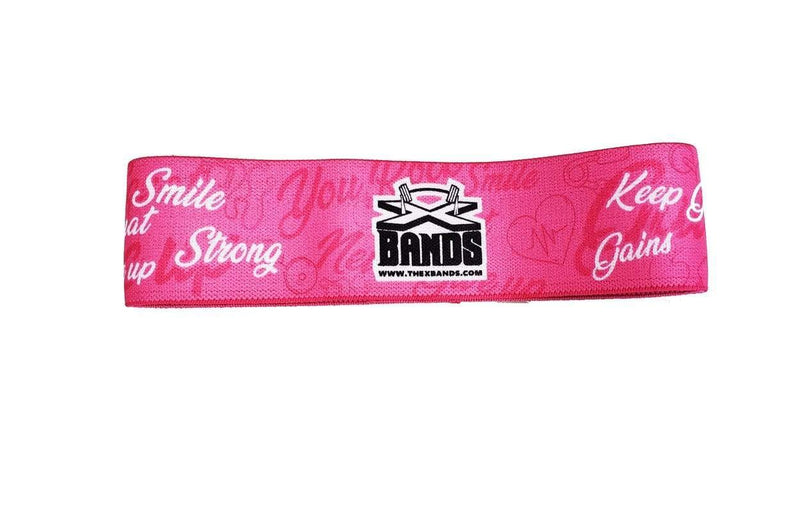 The X Bands Pink / S/M Non Slip Fabric Booty building bands Level 3