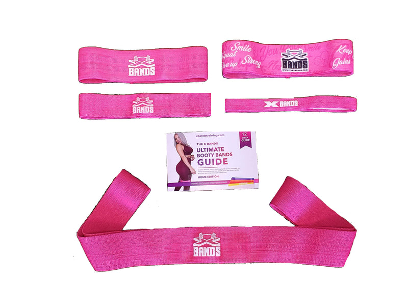 The X Bands sm / Pink 12 Week Booty building kit