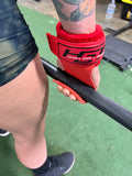 The X Bands wrist wraps Red Power Strap Lifting Straps